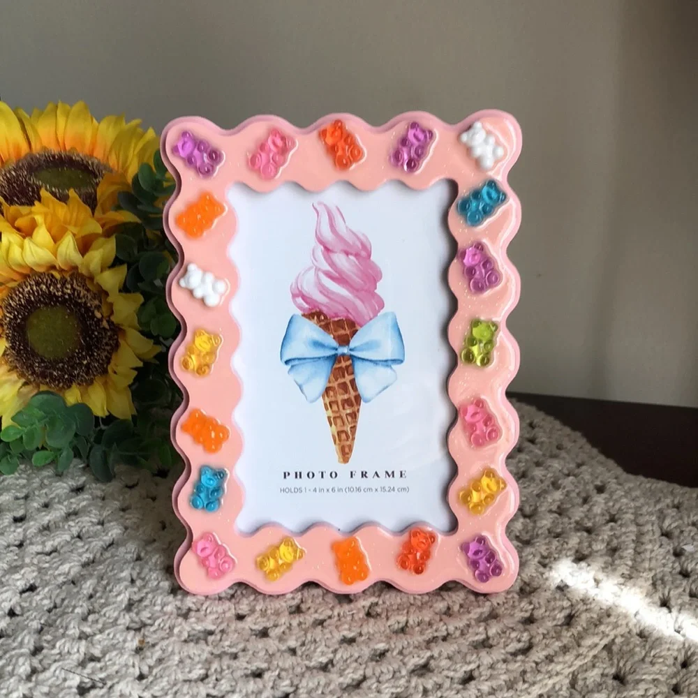 Pink Gummy Bear Accent Photo Frame